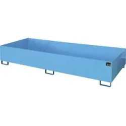 Regal-Bodenwanne, 1000 l Auffangvolumen, LxBxH 3250 x 1300 x 380 mm, ohne Gitterrost, lichtblau eurokraft pro
