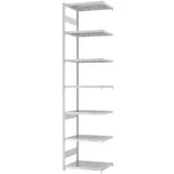 Steckregal, Bauart leicht, doppelseitig, HxBxT 3000 x 750 x 500 mm, grau, Anbauregal eurokraft pro