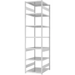 Steckregal, Bauart leicht, doppelseitig, HxBxT 3000 x 750 x 800 mm, grau, Grundregal eurokraft pro