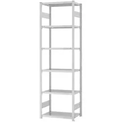 Steckregal, Bauart leicht, doppelseitig, HxBxT 2500 x 750 x 400 mm, grau, Grundregal eurokraft pro