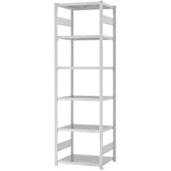 Steckregal, Bauart leicht, doppelseitig, HxBxT 2500 x 750 x 500 mm, grau, Grundregal eurokraft pro