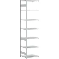 Steckregal, Bauart mittelschwer, doppelseitig, HxBxT 3000 x 750 x 600 mm, grau, Anbauregal eurokraft pro