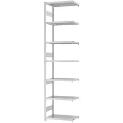 Schwerlast-Steckregal, doppelseitig, HxBxT 3000 x 750 x 400 mm, grau, Anbauregal eurokraft pro