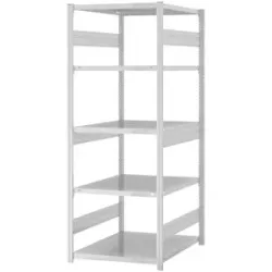 Schwerlast-Steckregal, doppelseitig, HxBxT 2000 x 750 x 800 mm, grau, Grundregal eurokraft pro