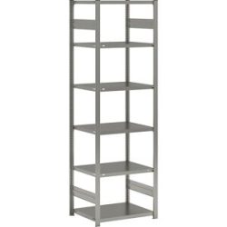 Steckregal, Bauart leicht, doppelseitig, HxBxT 2500 x 750 x 600 mm, verzinkt, Grundregal eurokraft pro