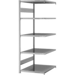 Steckregal, Bauart leicht, doppelseitig, HxBxT 2000 x 750 x 800 mm, verzinkt, Anbauregal eurokraft pro
