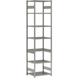 Steckregal, Bauart leicht, doppelseitig, HxBxT 3000 x 750 x 600 mm, verzinkt, Grundregal eurokraft pro