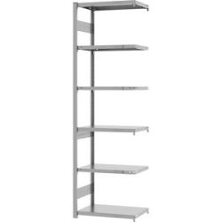 Steckregal, Bauart mittelschwer, doppelseitig, HxBxT 2500 x 750 x 400 mm, verzinkt, Anbauregal eurokraft pro