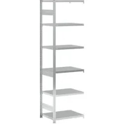 Steckregal, Bauart mittelschwer, doppelseitig, HxBxT 2500 x 750 x 600 mm, verzinkt, Anbauregal eurokraft pro