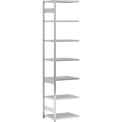 Steckregal, Bauart mittelschwer, einseitig, HxBxT 3000 x 750 x 600 mm, verzinkt, Anbauregal eurokraft pro