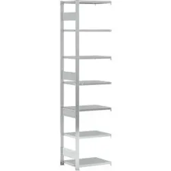 Schwerlast-Steckregal, doppelseitig, HxBxT 3000 x 750 x 600 mm, verzinkt, Anbauregal eurokraft pro