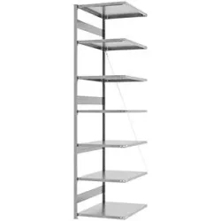 Schwerlast-Steckregal, einseitig, HxBxT 3000 x 750 x 800 mm, verzinkt, Anbauregal eurokraft pro