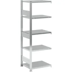 Schwerlast-Steckregal, doppelseitig, HxBxT 2000 x 750 x 600 mm, verzinkt, Anbauregal eurokraft pro