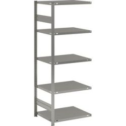 Steckregal, Bauart leicht, einseitig, HxBxT 2000 x 750 x 600 mm, verzinkt, Anbauregal eurokraft pro