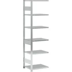 Schwerlast-Steckregal, einseitig, HxBxT 2500 x 750 x 600 mm, verzinkt, Anbauregal eurokraft pro