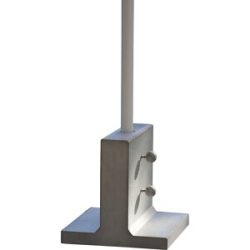 kaiserkraft Schirmständer T-Stand, HxBxT 300 x 300 x 300 mm, Beton gewachst