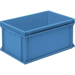 kaiserkraft Euro-Stapelbehälter, LxBxH 600 x 400 x 270 mm, blau, VE 2 Stk