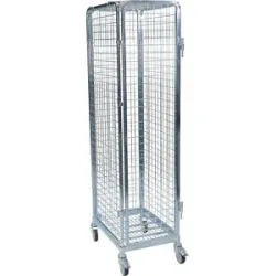 kaiserkraft Stahlrollbehälter, 5-seitig mit Flügeltüren, BxT 500 x 680 mm