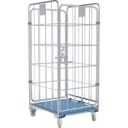 kaiserkraft Rollbehälter, nestbar, 4-seitig, Ergo, BxT 700 x 800 mm