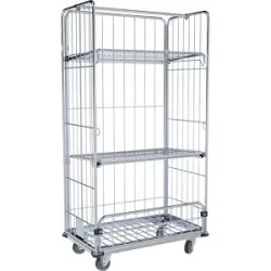 kaiserkraft Wäschewagen, 4-seitig, HxBxT 1740 x 560 x 940 mm, 1 Kleiderstange