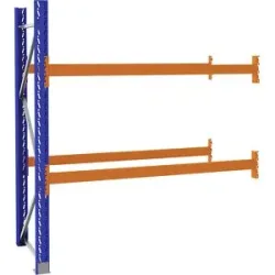 Palettenregal aus Stahl, blau/orange, HxBxT 2100 x 1925 x 900 mm, Anbauregal eurokraft pro