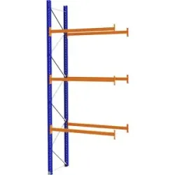 Palettenregal aus Stahl, blau/orange, HxBxT 4620 x 1925 x 900 mm, Anbauregal eurokraft pro