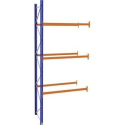 Palettenregal aus Stahl, blau/orange, HxBxT 4620 x 1925 x 1100 mm, Anbauregal eurokraft pro