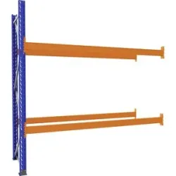 Palettenregal aus Stahl, blau/orange, HxBxT 2730 x 2800 x 900 mm, Anbauregal eurokraft pro
