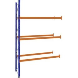 Palettenregal aus Stahl, blau/orange, HxBxT 4620 x 2800 x 1100 mm, Anbauregal eurokraft pro