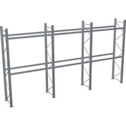 Palettenregal, feuerverzinkt, HxBxT 4500 x 8590 x 1100 mm, 2 Fachebenen, Komplettregal SCHULTE