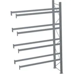 Palettenregal, feuerverzinkt, HxBxT 4500 x 2825 x 1100 mm, 4 Fachebenen, Anbauregal SCHULTE