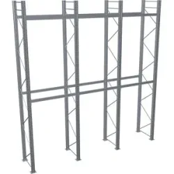 Palettenregal, feuerverzinkt, HxBxT 6000 x 5965 x 1100 mm, 2 Fachebenen, Komplettregal SCHULTE