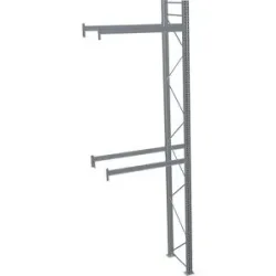Palettenregal, feuerverzinkt, HxBxT 6000 x 1950 x 1100 mm, 2 Fachebenen, Anbauregal SCHULTE
