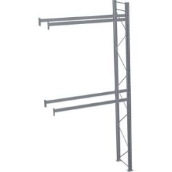 Palettenregal, feuerverzinkt, HxBxT 6000 x 2825 x 1100 mm, 2 Fachebenen, Anbauregal SCHULTE