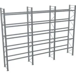 Palettenregal, feuerverzinkt, HxBxT 6000 x 8590 x 1100 mm, 5 Fachebenen, Komplettregal SCHULTE