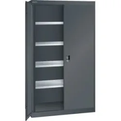 ESD-Schwerlastschrank, H 1950 mm, 4 Fachböden, BxT 1100 x 641 mm, anthrazitgrau LISTA
