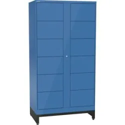 E-Multicabinet Fächerschrank, Erweiterungsmodul, HxBxT 1970 x 1000 x 580 mm, 2 x 6 Fächer, lichtblau LISTA