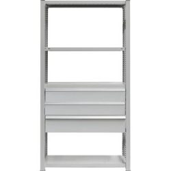 Schubladen-Set, 3 Schubladen, pulverbeschichtet, BxT 750 x 500 mm, Traglast 60 kg, Einbauhöhe 550 mm eurokraft pro