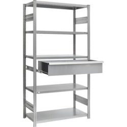 Einzelschublade, aus Stahl, HxBxT 200 x 1000 x 400 mm, ohne Schloss, verzinkt eurokraft pro
