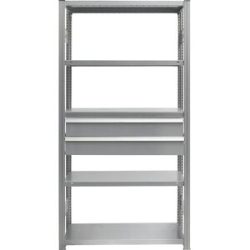 Schubladen-Set, 2 Schubladen, verzinkt, BxT 750 x 500 mm, Traglast 60 kg, Einbauhöhe 350 mm eurokraft pro