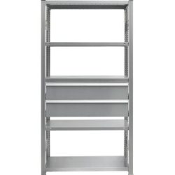Schubladen-Set, 2 Schubladen, verzinkt, BxT 1300 x 600 mm, Traglast 60 kg, Einbauhöhe 450 mm eurokraft pro