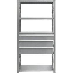 Schubladen-Set, 3 Schubladen, verzinkt, BxT 1300 x 500 mm, Traglast 60 kg, Einbauhöhe 600 mm eurokraft pro