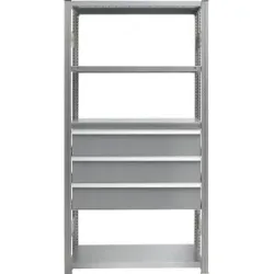 Schubladen-Set, 3 Schubladen, verzinkt, BxT 1000 x 600 mm, Traglast 60 kg, Einbauhöhe 650 mm eurokraft pro