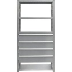 Schubladen-Set, 4 Schubladen, verzinkt, BxT 1000 x 600 mm, Traglast 60 kg, Einbauhöhe 850 mm eurokraft pro