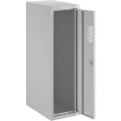 Kombi-Schließfachschrank Amsterdam, Einzelmodul, lichtgrau, Breite 300 mm, Drehriegel eurokraft basic