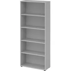 Hammerbacher, Hammerbacher Regal Matrix Lichtgrau 800 x 330 x 1.880 mm