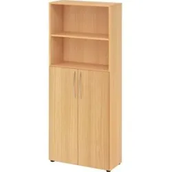Regal Office Braun Holz 80 cm 188 cm - Farbe: buche - Material: Holzwerkstoff - Regal