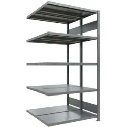 Steckregal, doppelreihig, Fachboden-BxT 1300 x (2 x 500) mm, verzinkt, Höhe 2000 mm, Anbauregal eurokraft pro