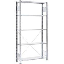 Steckregal, für Sichtlagerkästen, Grundregal, BxT 1060 x 336 mm, 5 Böden eurokraft pro
