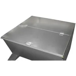 Klappdeckel, verzinkt, 2-teilig, für 1,0 / 1,1 m³-Ausführung eurokraft pro